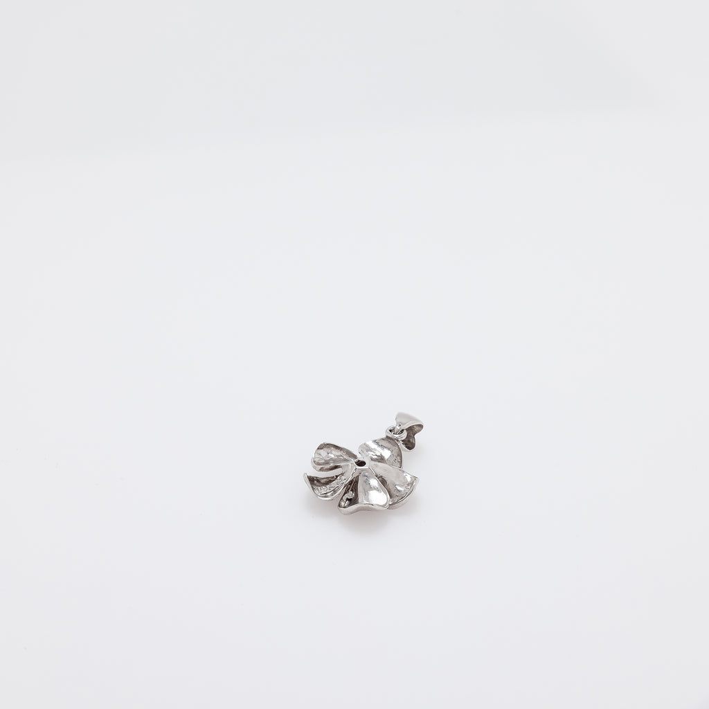 Tanzanite Plumeria Pendant in White Gold