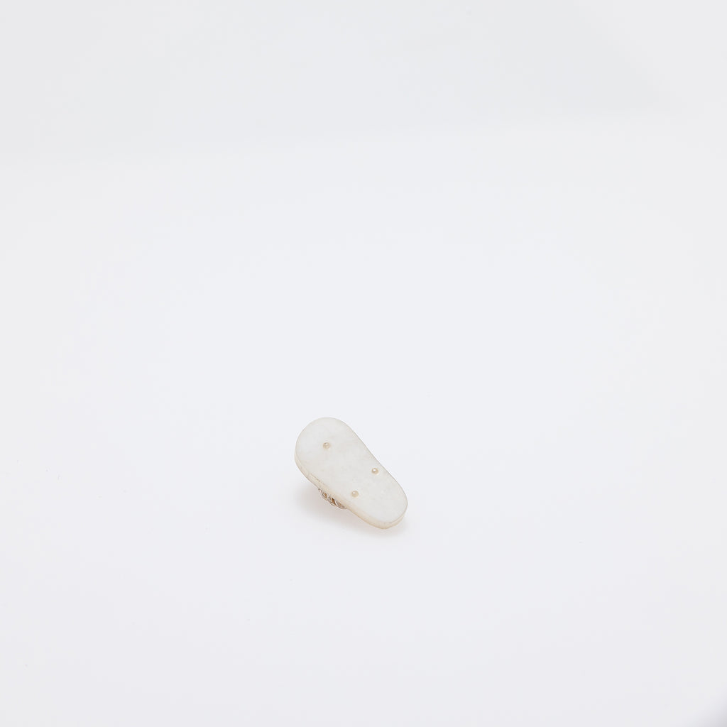 White Shell CZ Plumeria Slippah
