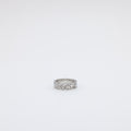 Square Plumeria + Scroll Band Ring [Size 6]
