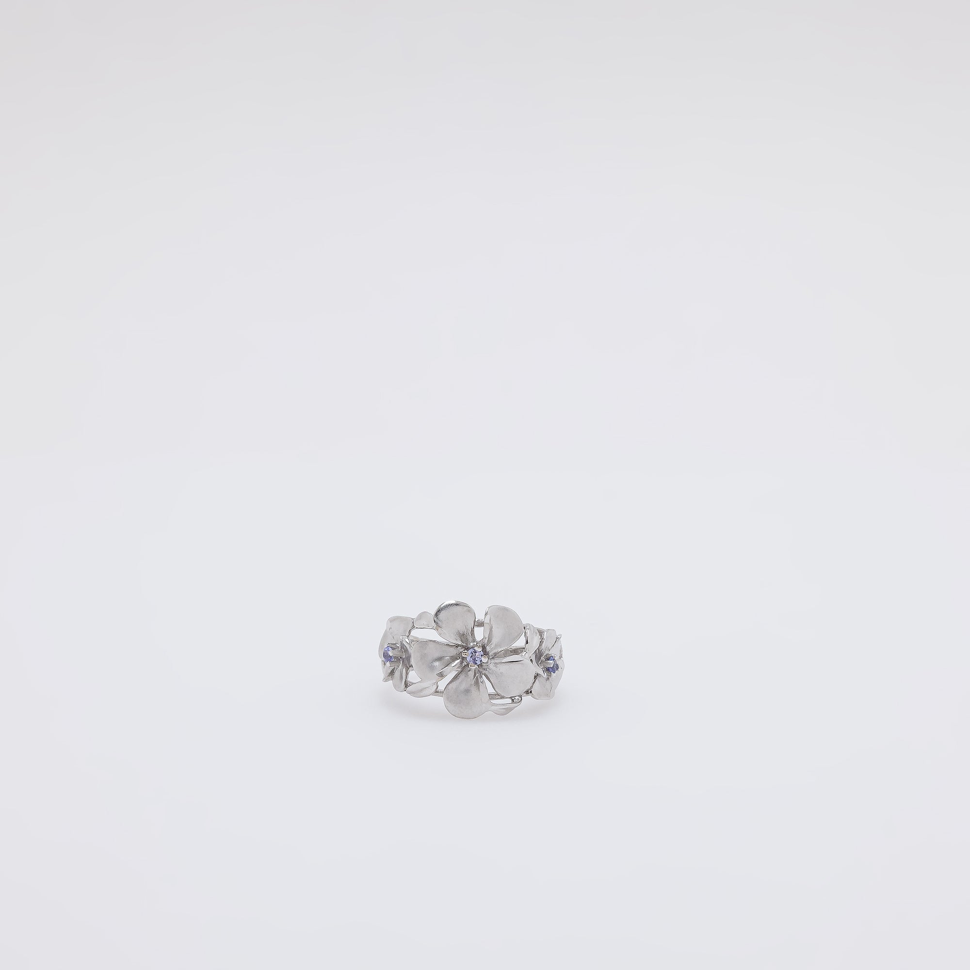Triple Tanzanite Plumeria Ring [Size 7]