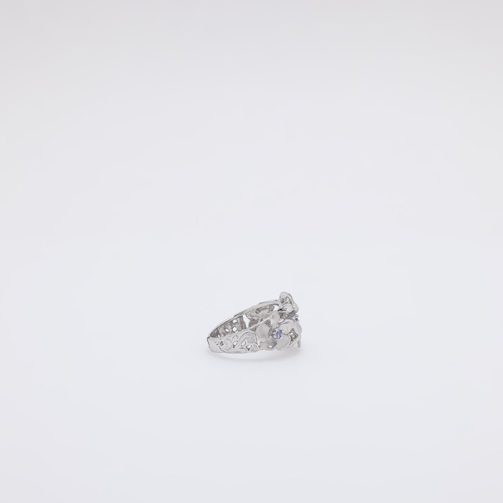 Triple Tanzanite Plumeria Ring [Size 7]