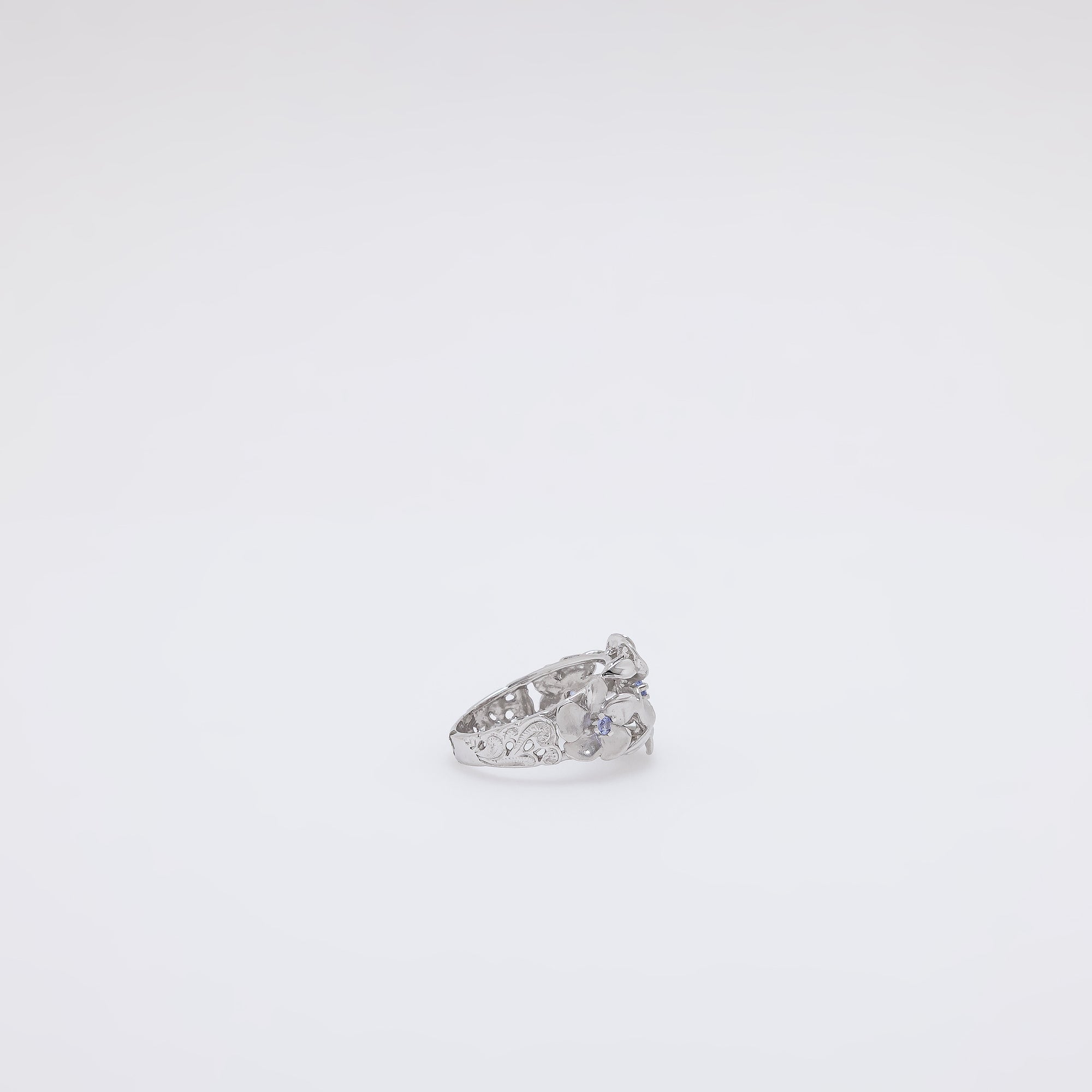 Triple Tanzanite Plumeria Ring [Size 7]
