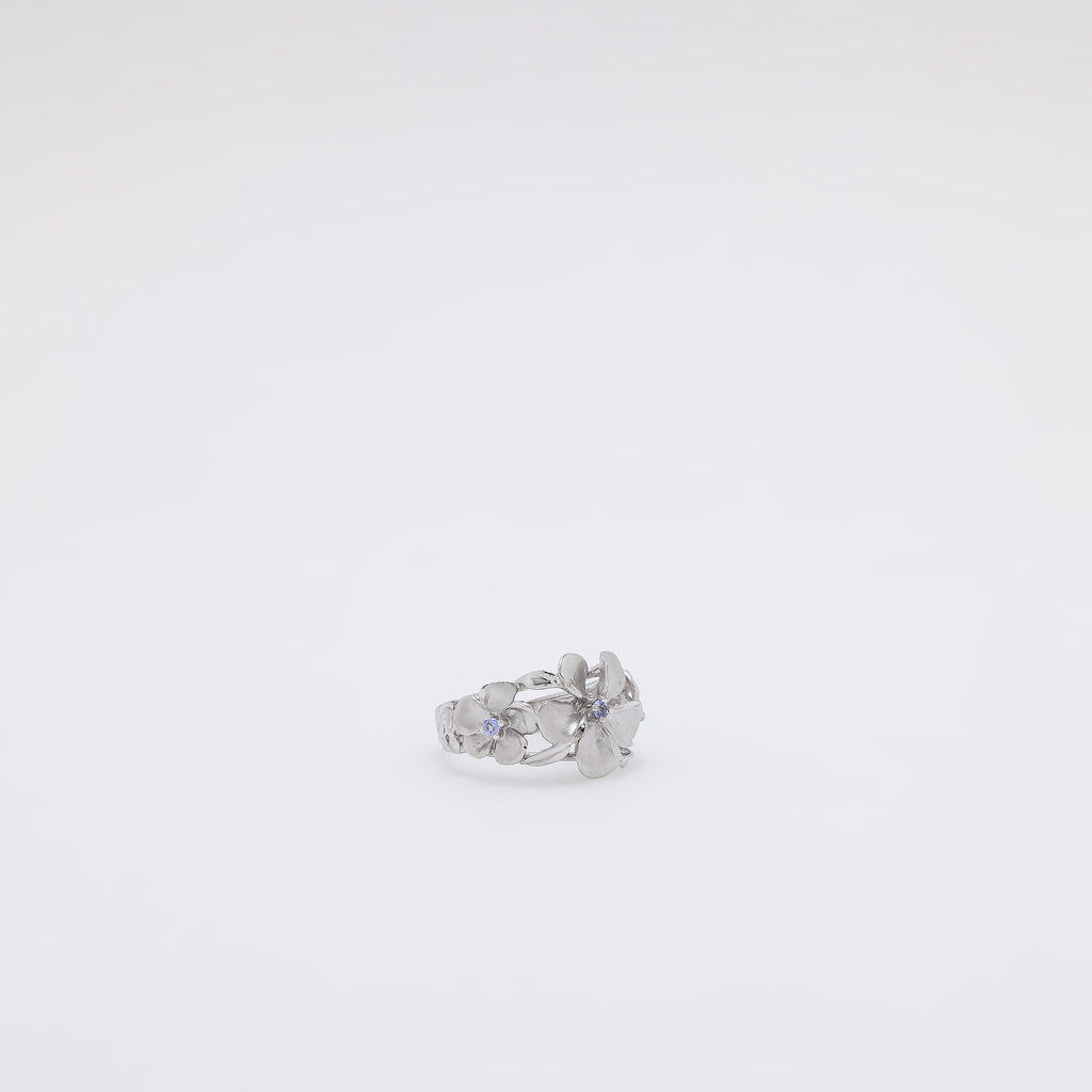 Triple Tanzanite Plumeria Ring [Size 7]