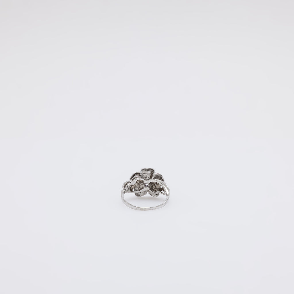 Single Sapphire Plumeria Ring [Size 6.75]