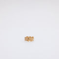 360 Matte Plumeria Ring with Diamond Cut Edges [Size 5]