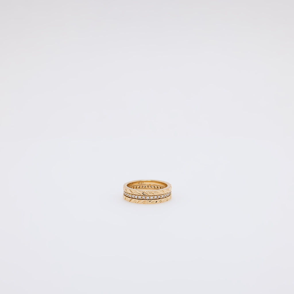 Diamond Maile Leaf Eternity Band [Size 5.5]
