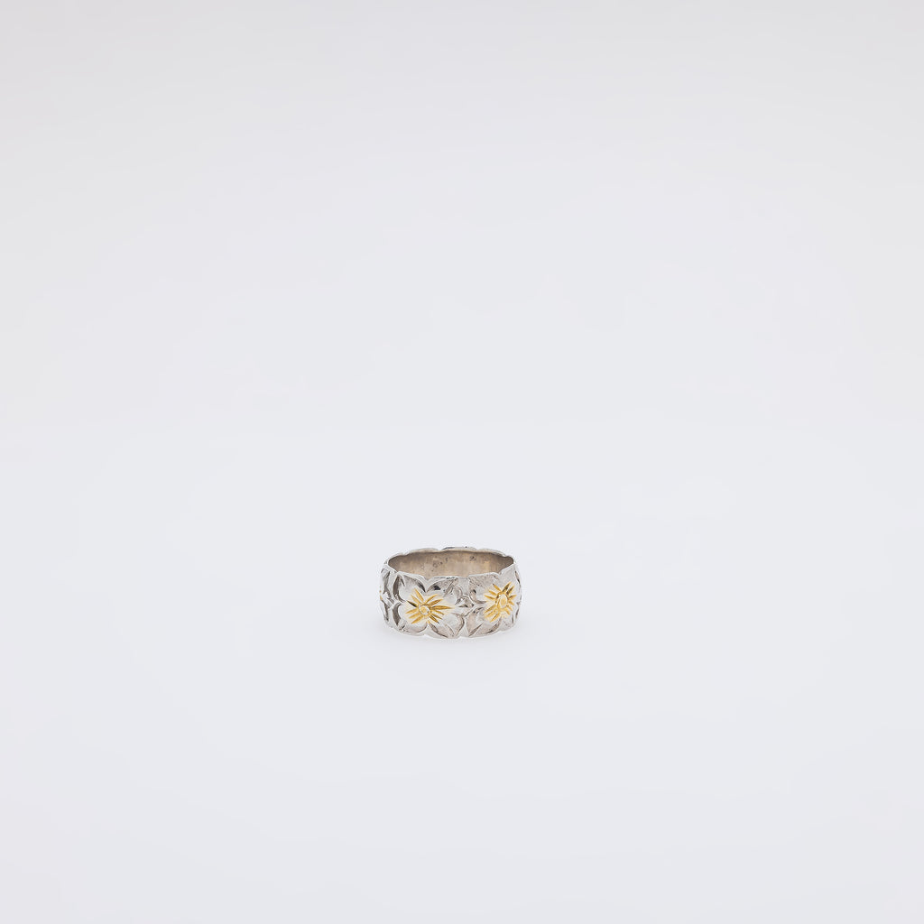 Two-Tone Gradient Plumeria Ring [Size 5]
