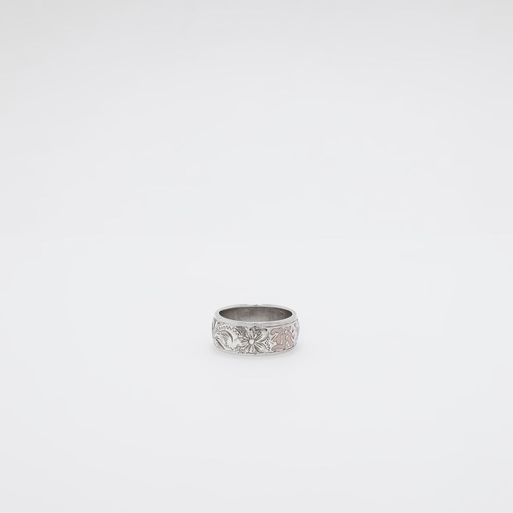 Pink Enamel KU'UPO Ring [Size 6]