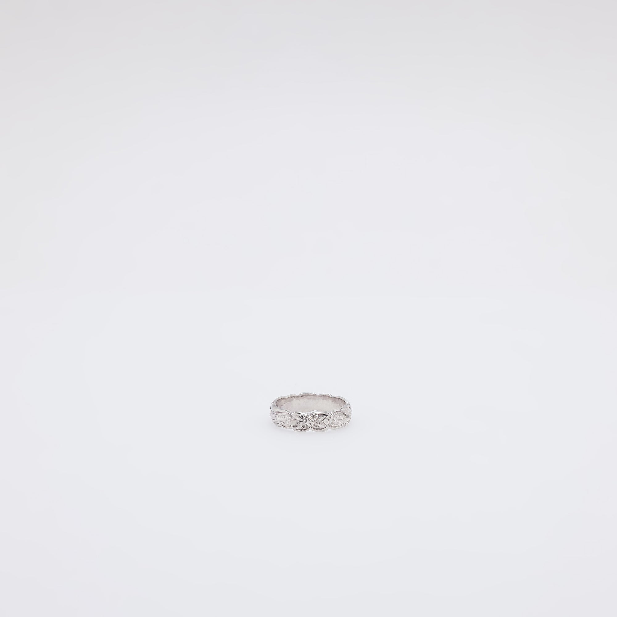 Double Plumeria + Scroll Ring [Size 2 + 5.75]