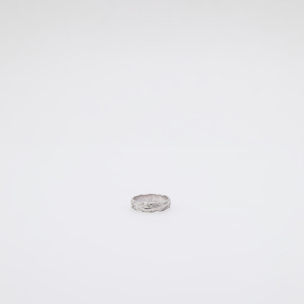 Double Plumeria + Scroll Ring [Size 2 + 5.75]