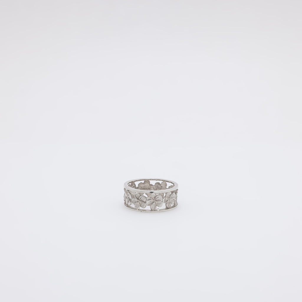 Plumeria Pillar Ring [Size 7.75]