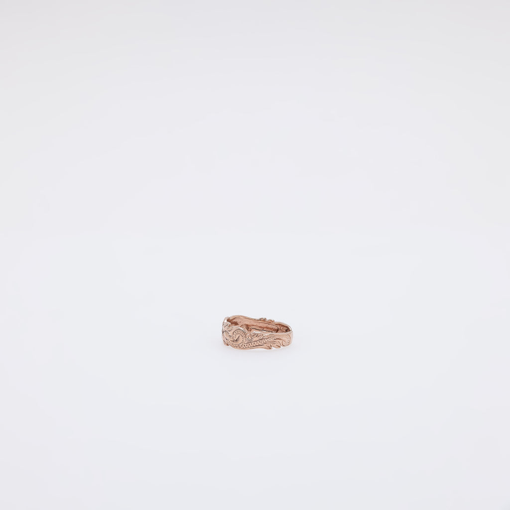 Single Plumeria Hawaiian Heirloom Toe Ring - Outline Cutout Style
