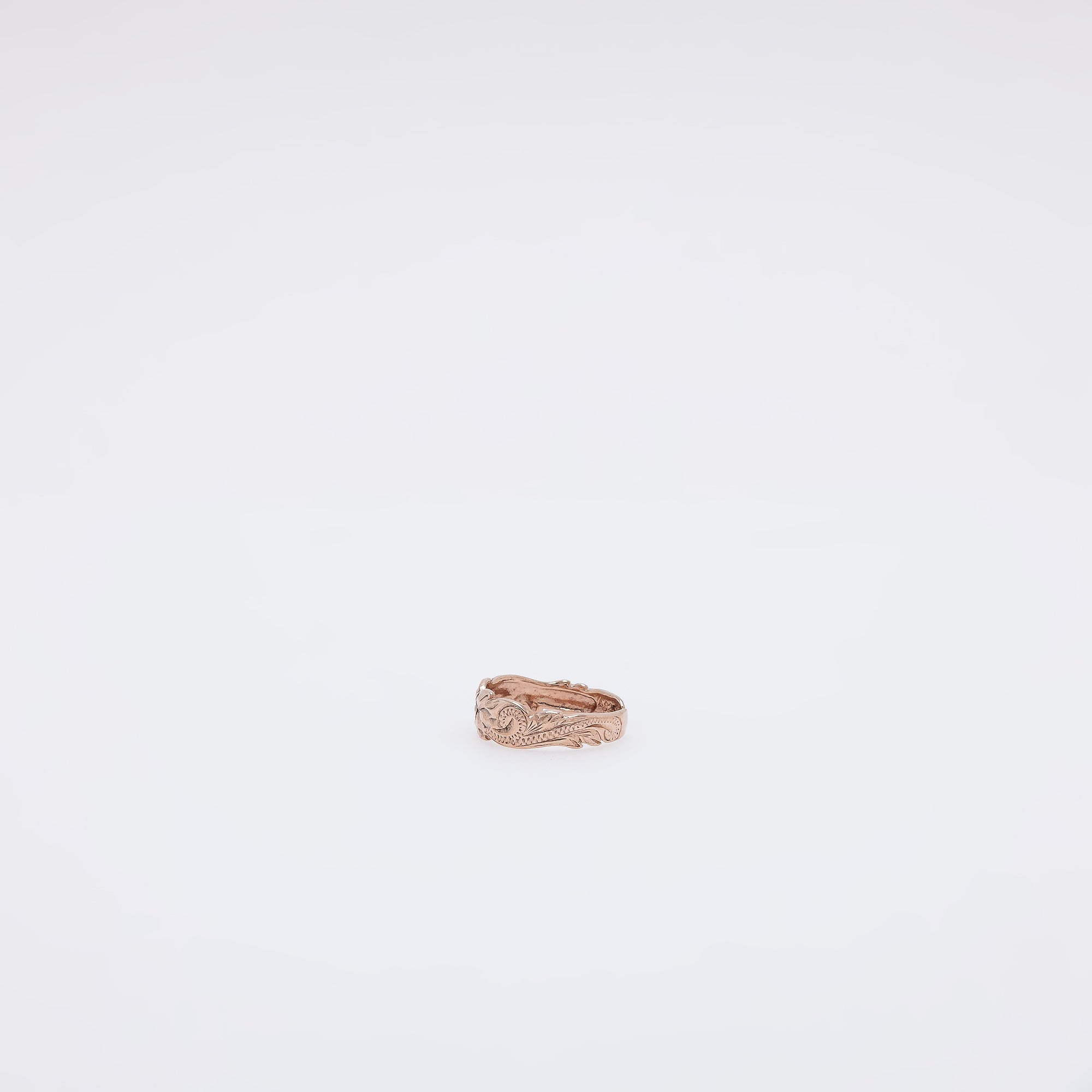 Single Plumeria Hawaiian Heirloom Toe Ring - Outline Cutout Style