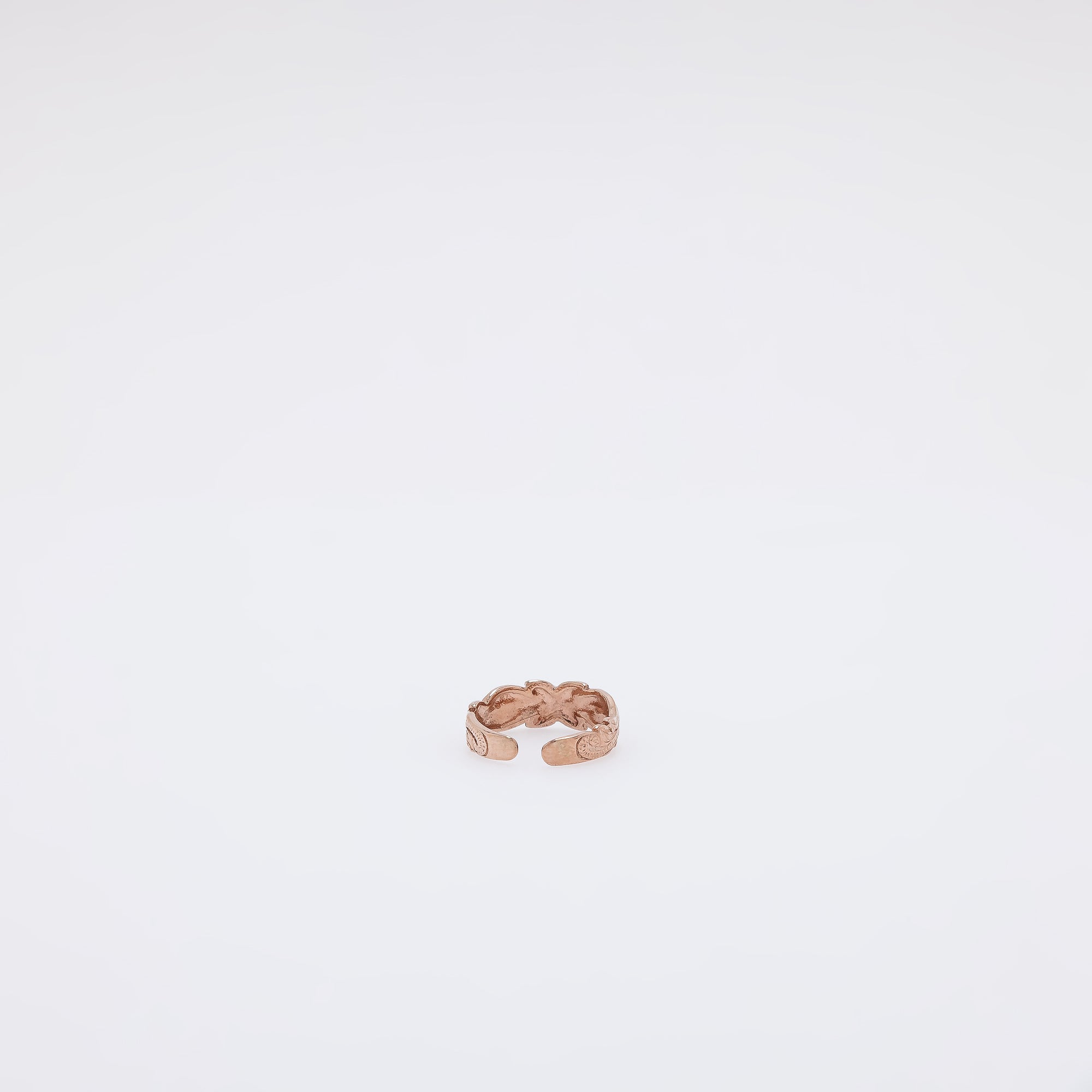 Single Plumeria Hawaiian Heirloom Toe Ring - Outline Cutout Style