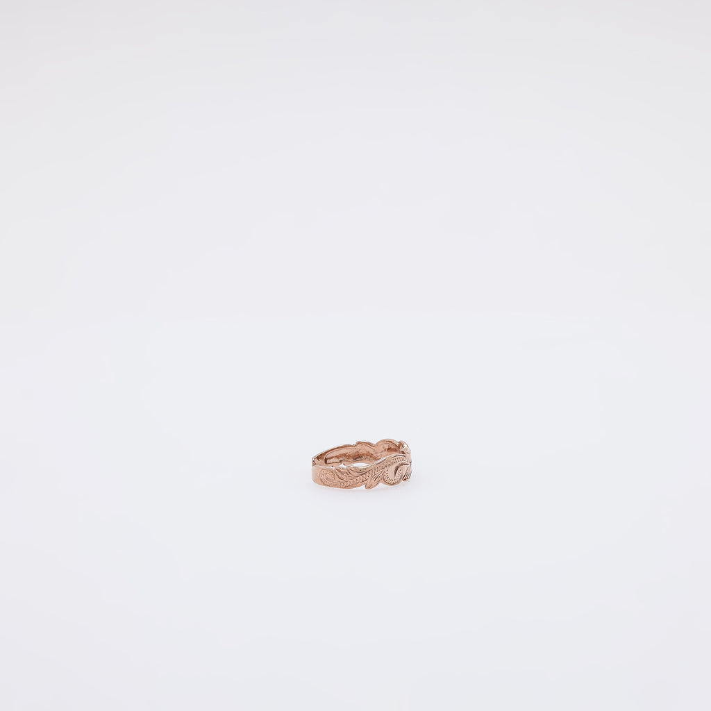 Single Plumeria Hawaiian Heirloom Toe Ring - Outline Cutout Style