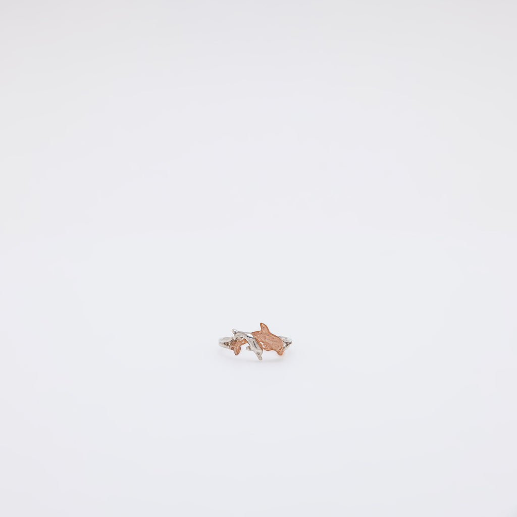Double Dolphin Toe Ring