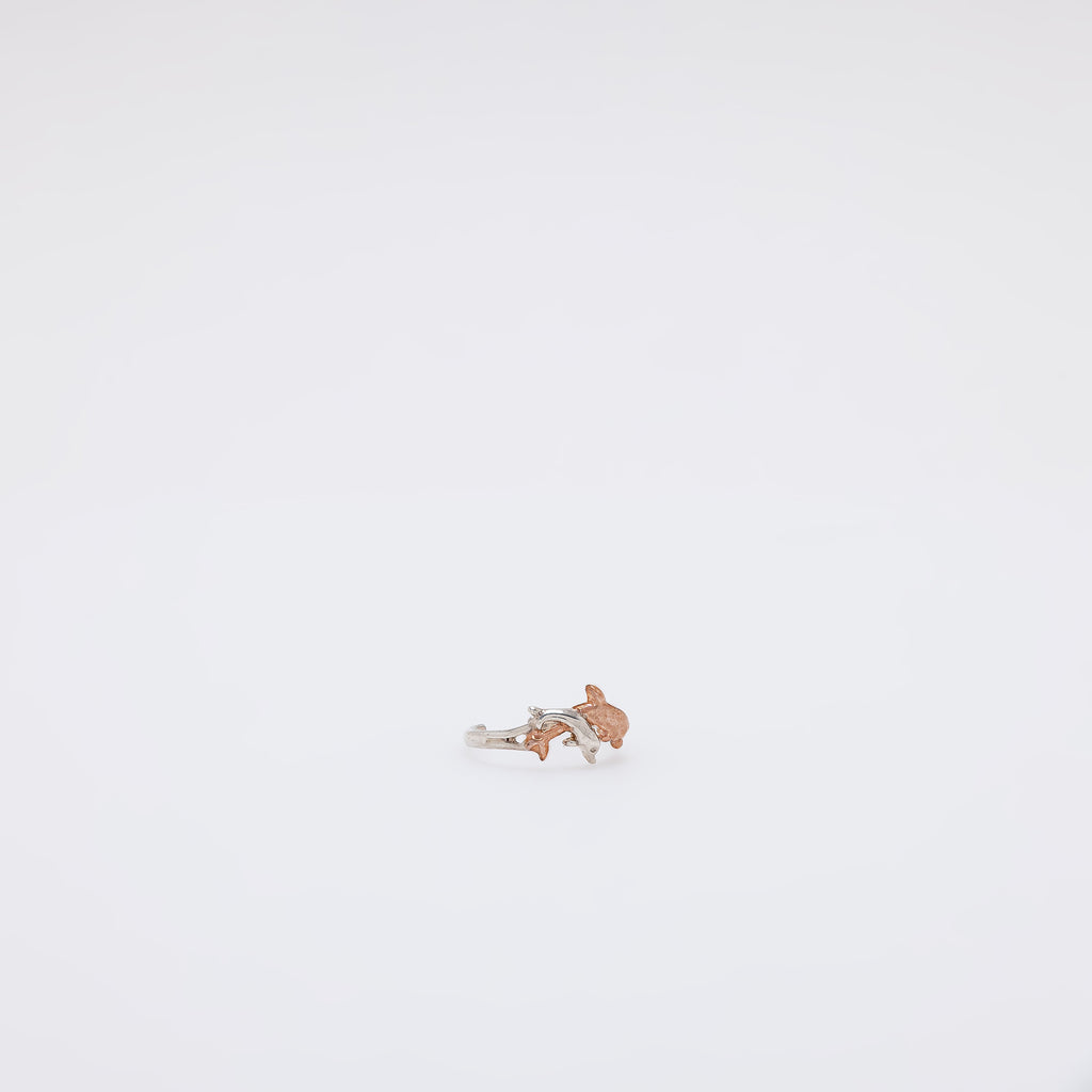 Double Dolphin Toe Ring