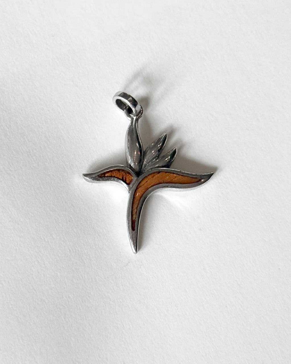 Bird of Paradise Ver.2 Koa Wood Pendant