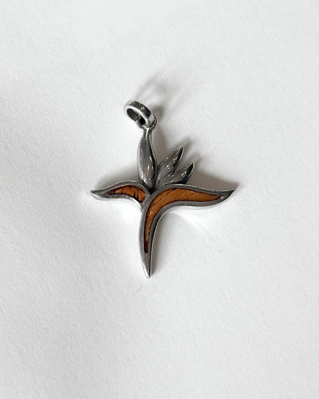 Bird of Paradise Ver.2 Koa Wood Pendant