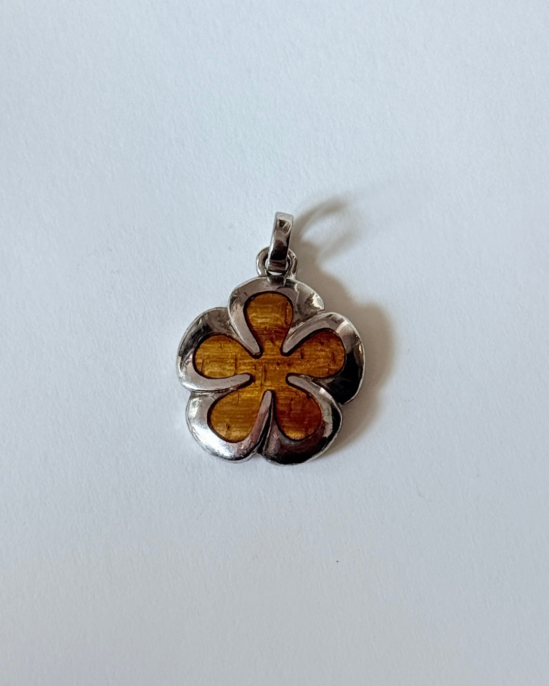 Bubble Plumeria Koa Wood Pendant