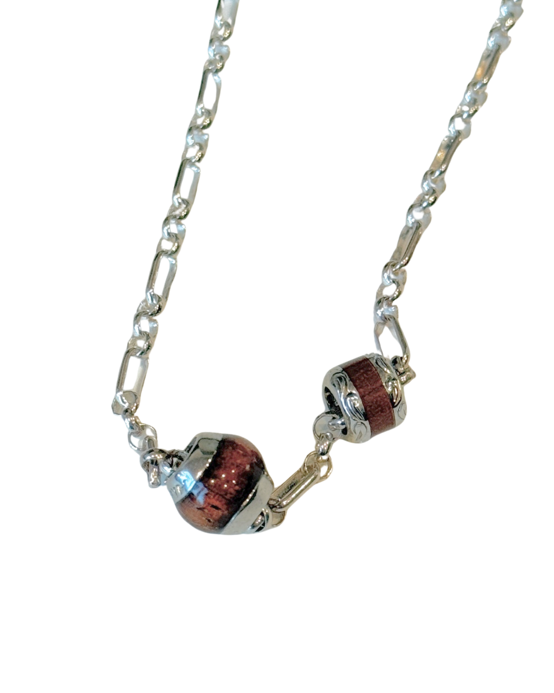 Square Koa Wood Barrel Pendant
