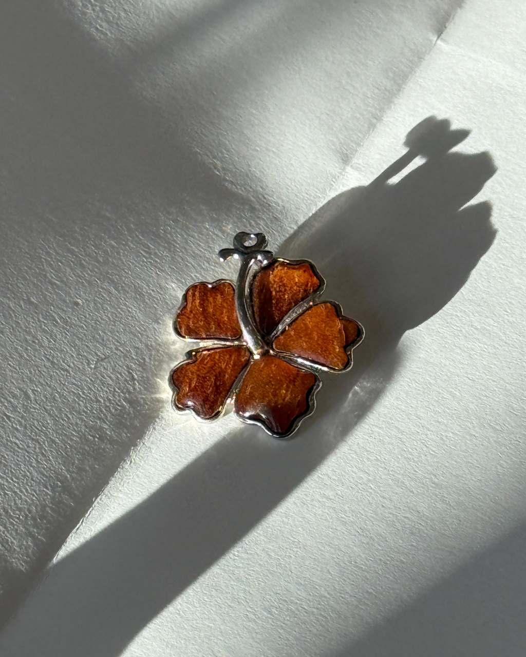 Hibiscus Ver. 1 Koa Wood Pendant