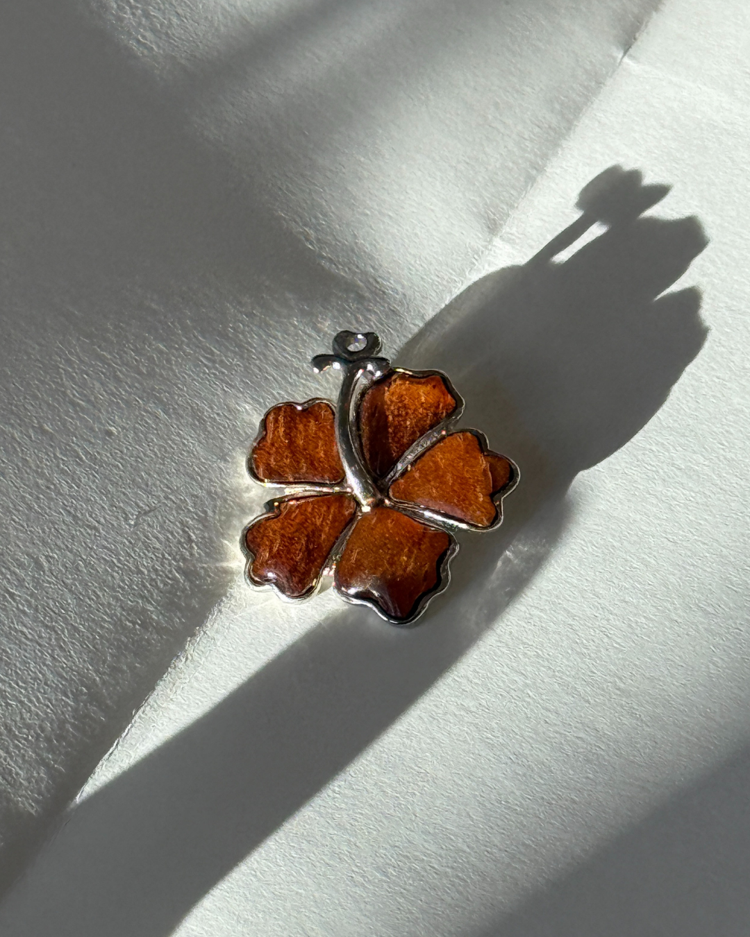 Hibiscus Ver. 1 Koa Wood Pendant