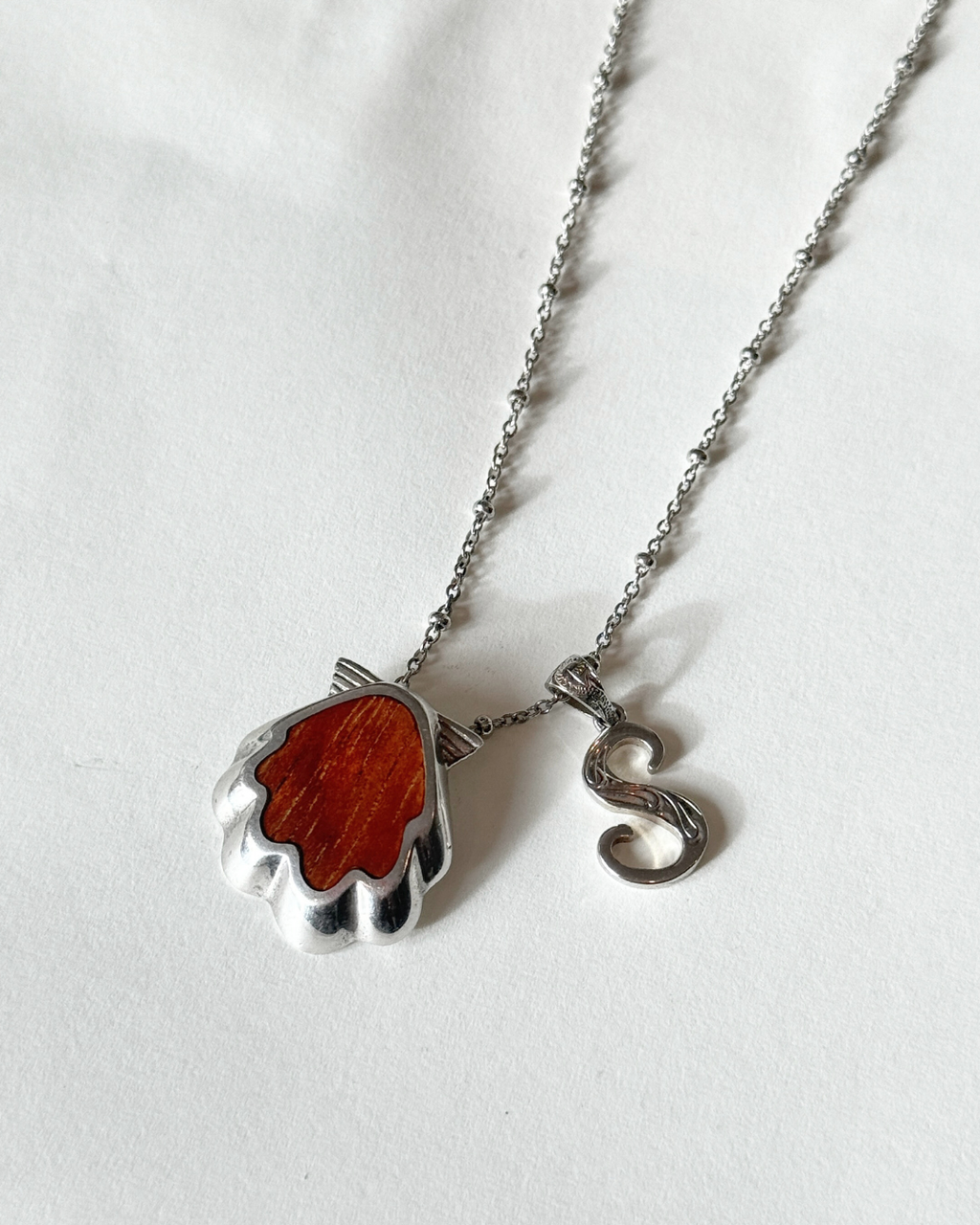 Seashell Koa Wood Pendant