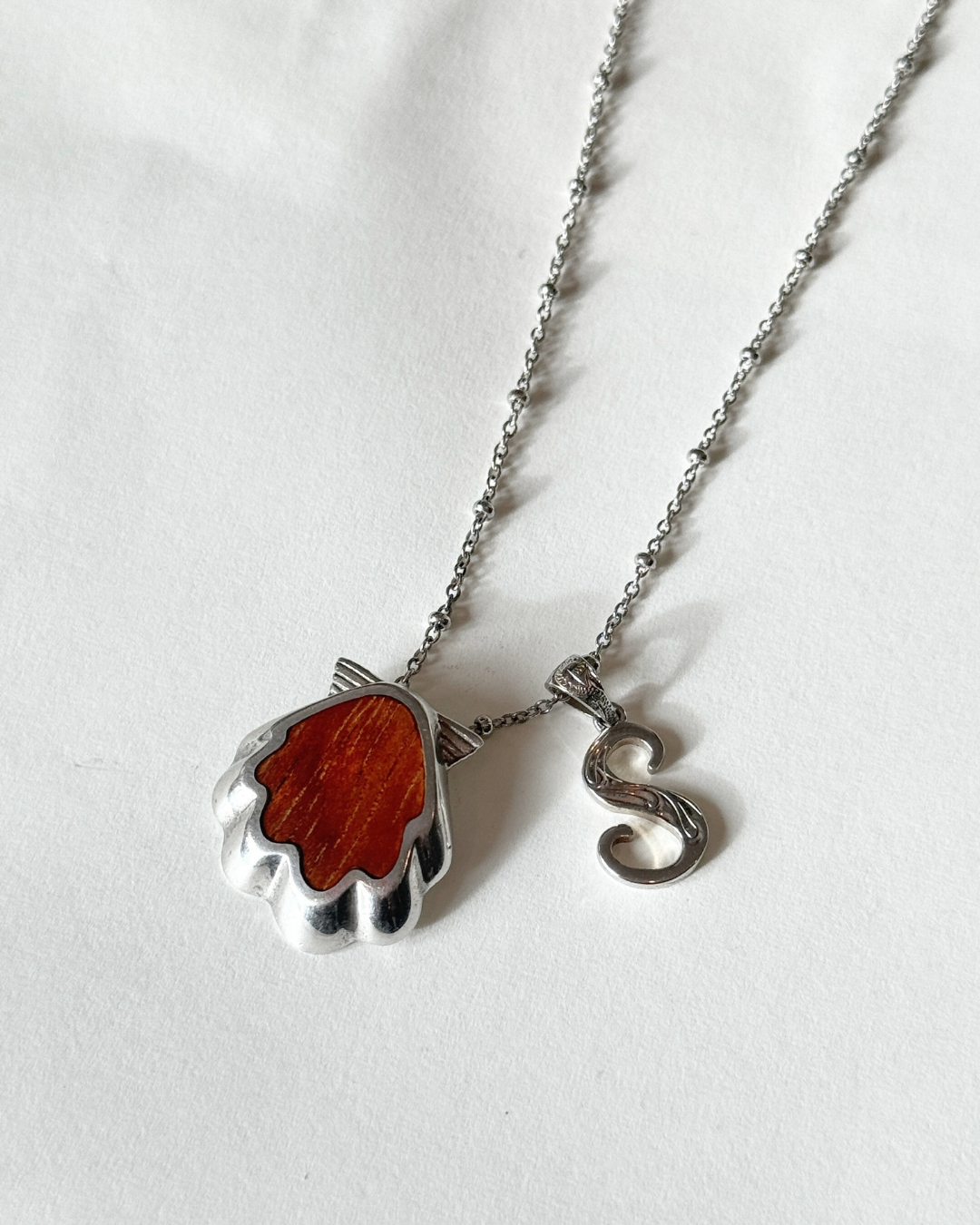 Seashell Koa Wood Pendant