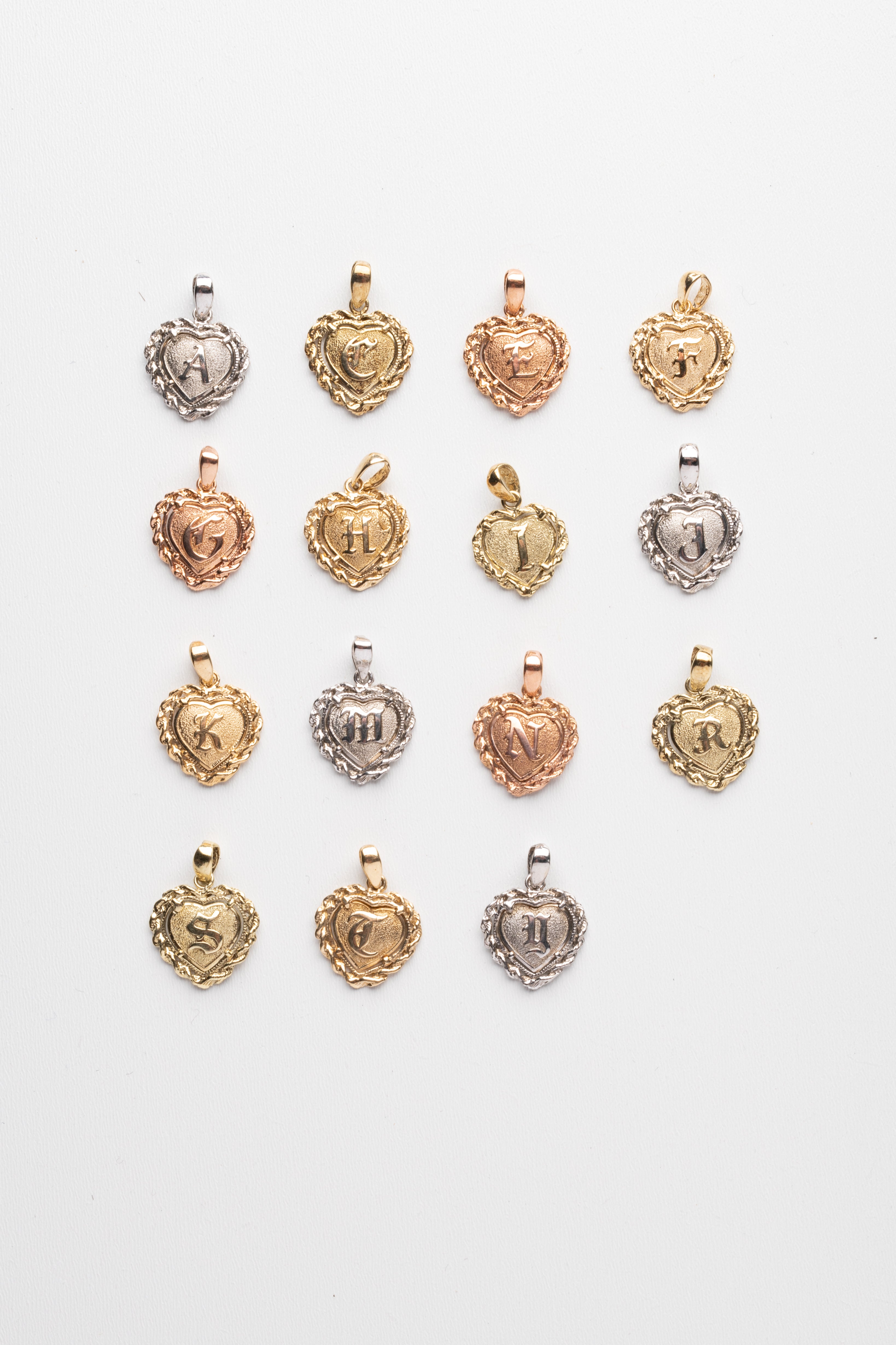 Braided Old English Initial Pendant