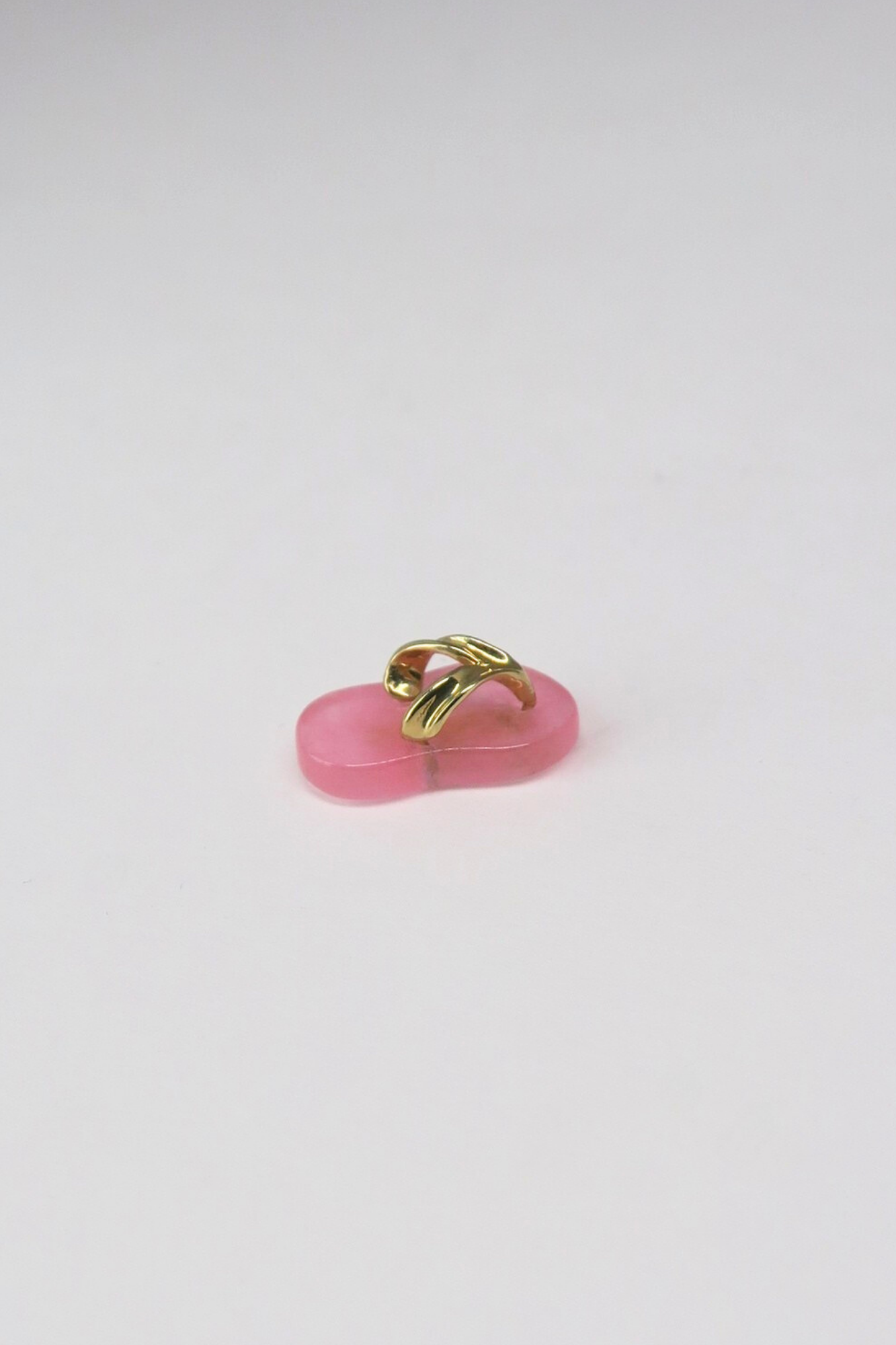 Mini Baby Pink Jade Slippah Pendant