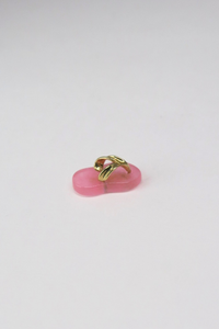 Mini Baby Pink Jade Slippah Pendant
