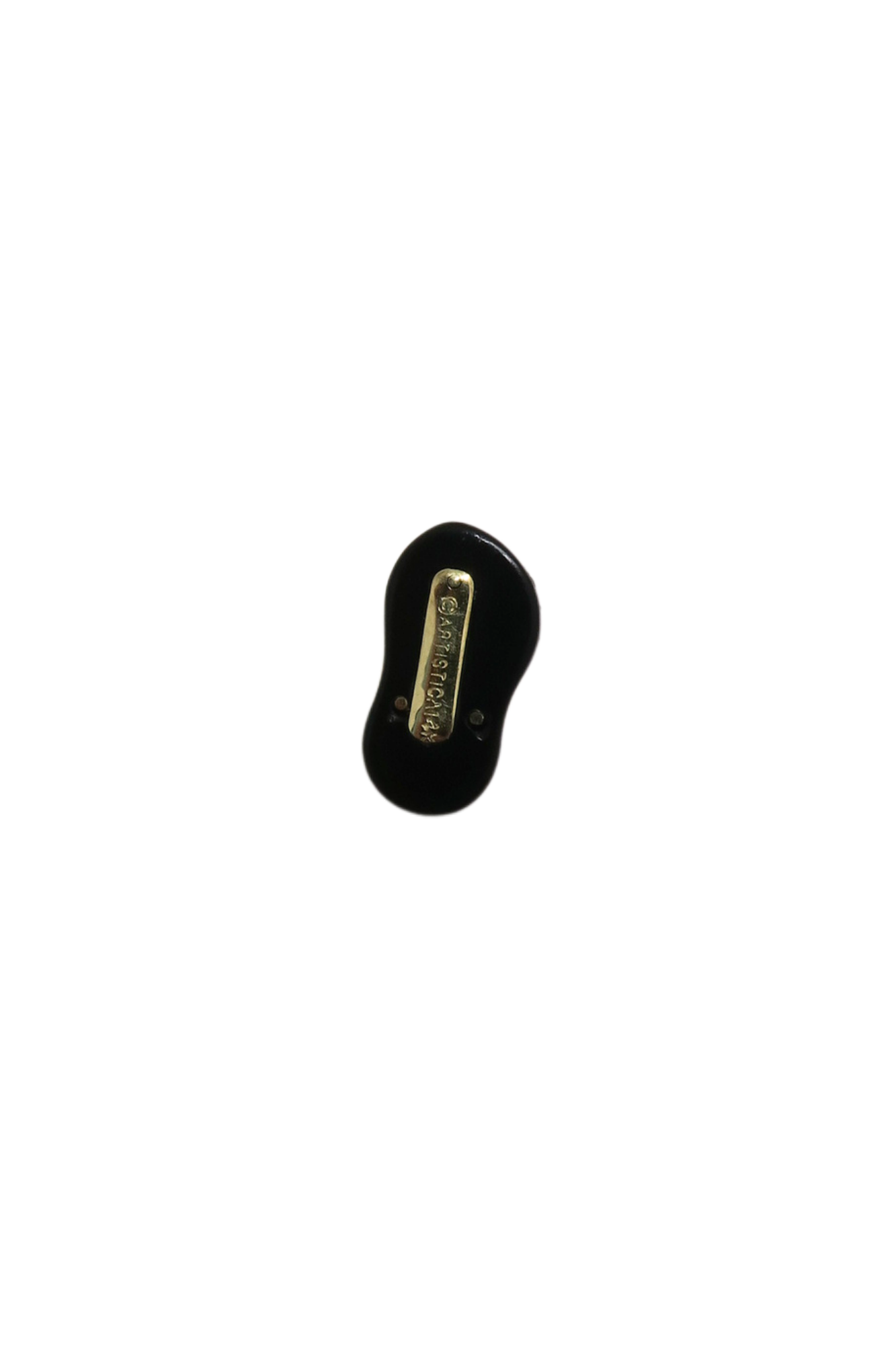 Mini Black Jade Slippah Pendant with Petite Melee Diamonds