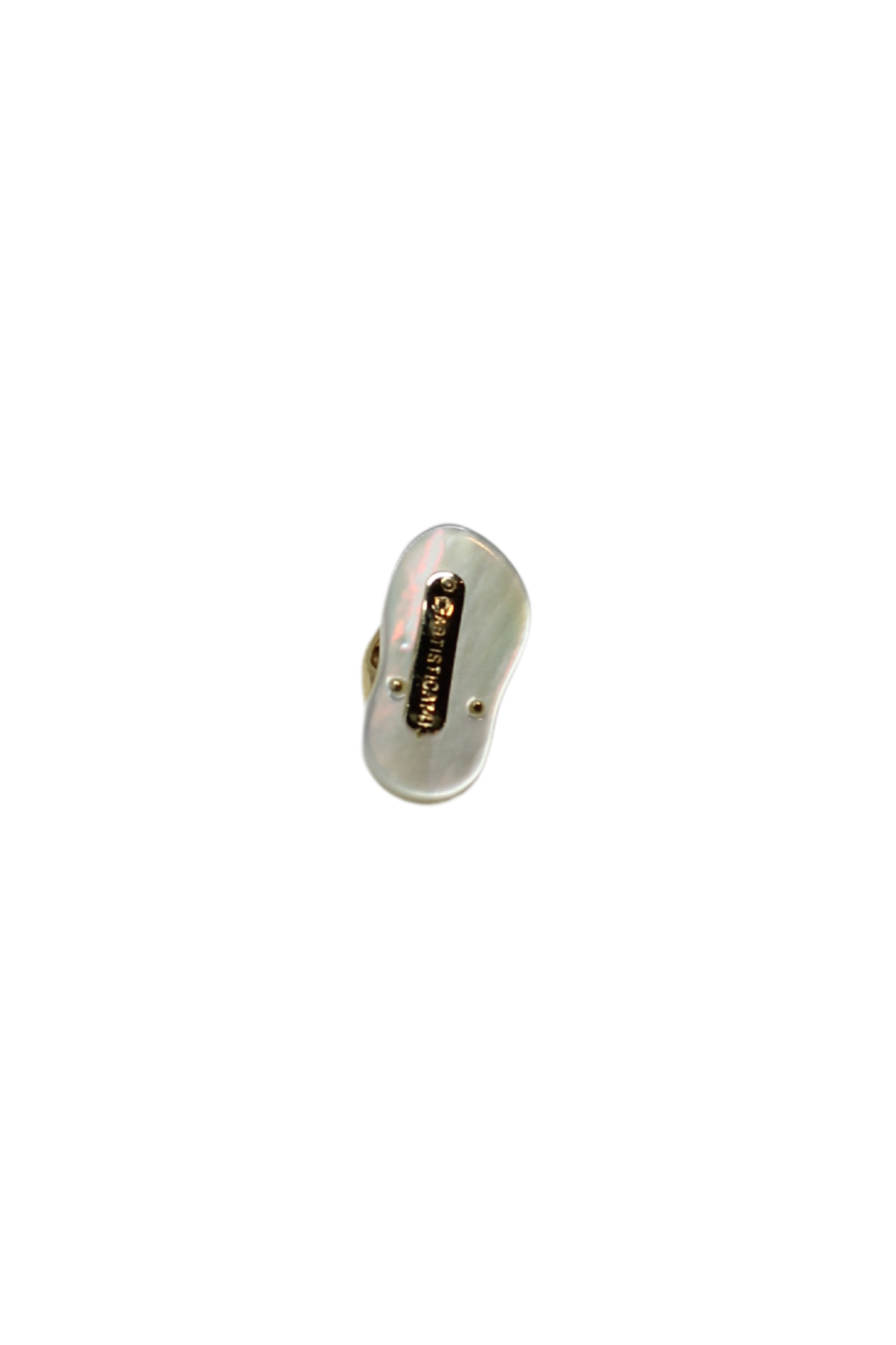 Mini Mother-of-Pearl Slippah Pendant with Petite Melee Diamonds