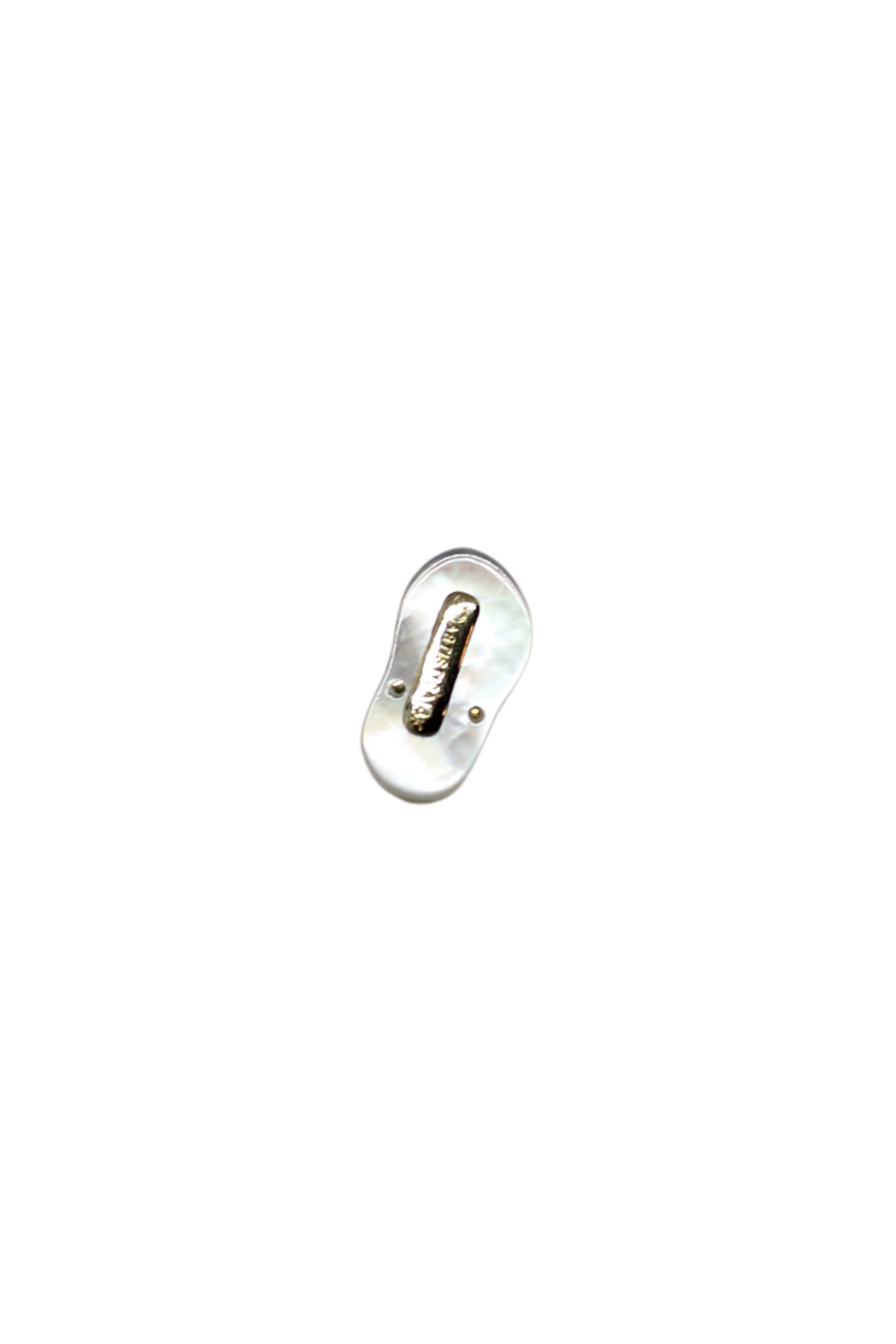 Mini Mother-of-Pearl Slippah Pendant with Single Melee Diamond