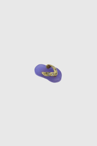 Mini Lavender Jade Slippah Pendant with Petite Melee Diamonds