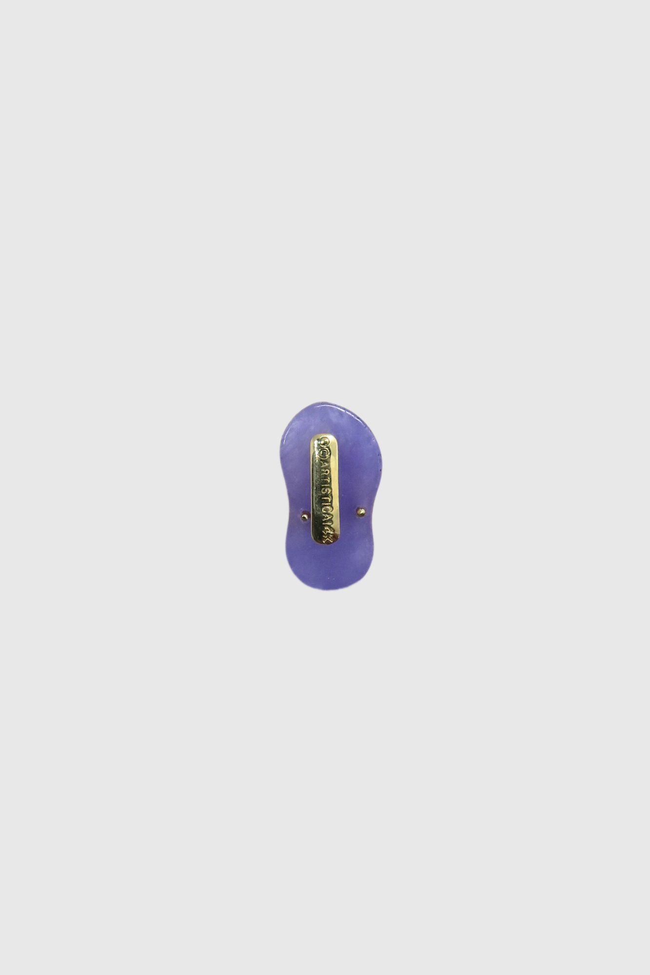 Mini Lavender Jade Slippah Pendant with Petite Melee Diamonds
