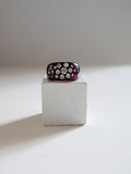 White Swarovski in Noir Acrylic - Flower