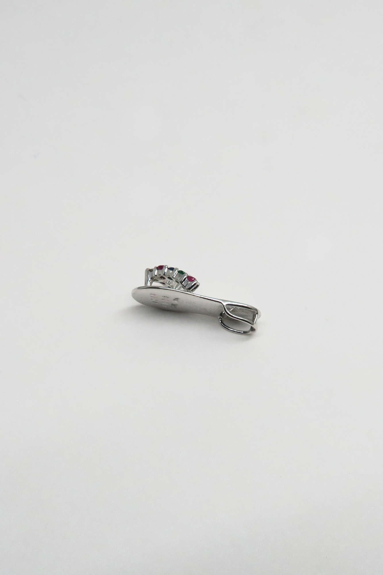 Multicolor Stone Slippah in White Gold