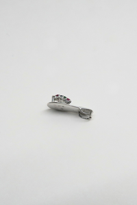 Multicolor Stone Slippah in White Gold