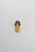 Multicolor Stone Slippah in Yellow Gold